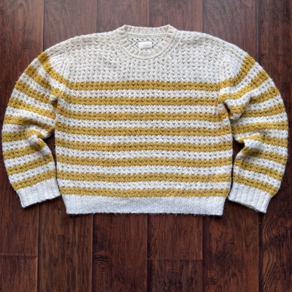 MOTHER "The Jumper" Sweater Small‎ Mostly Sunny Striped Alpaca Blend Cozy Soft - Picture 2 of 16